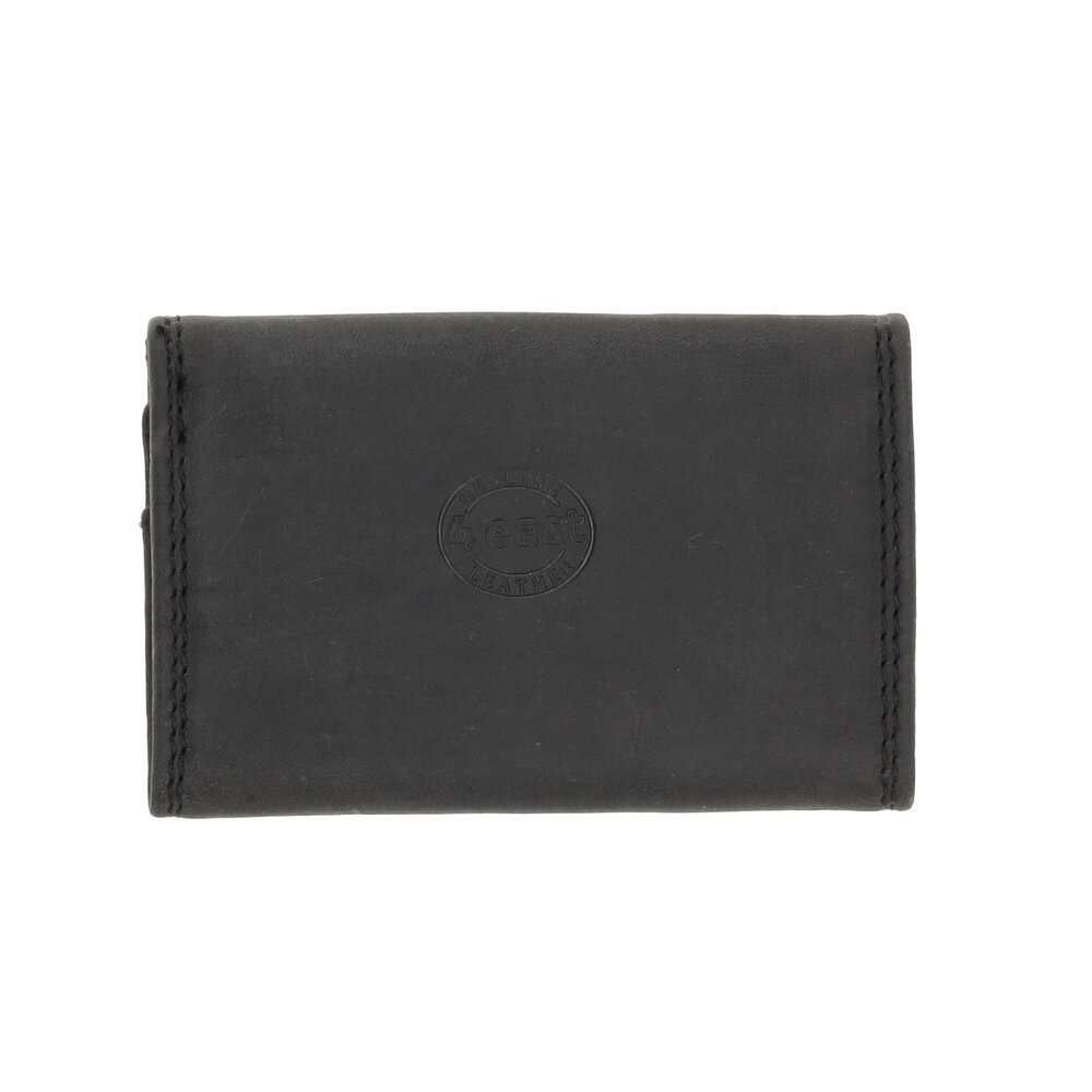 4 East Unisex Leather Wallet | Mini Wallet with RFID Protection, Genuine Top Grain Leather, 2 Card Slots & Coin Pocket | Ideal for Travel and Everyday Use | Black - 9.8x6.5x2 cm 4 East Unisex Leather Wallet | Mini Wallet with RFID Protection, Genuine Top Grain Leather, 2 Card Slots & Coin Pocket | Ideal for Travel and Everyday Use | Black - 9.8x6.5x2 cm