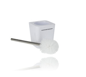 Discountershop WC Borstel met Houder - Moderne Witte | Vrijstaand 38cm Hoog | Hygiënische Toiletborstel | Stijlvolle Badkamer Accessoires Discountershop WC Borstel met Houder - Moderne Witte | Vrijstaand 38cm Hoog | Hygiënische Toiletborstel | Stijlvolle Badkamer Accessoires