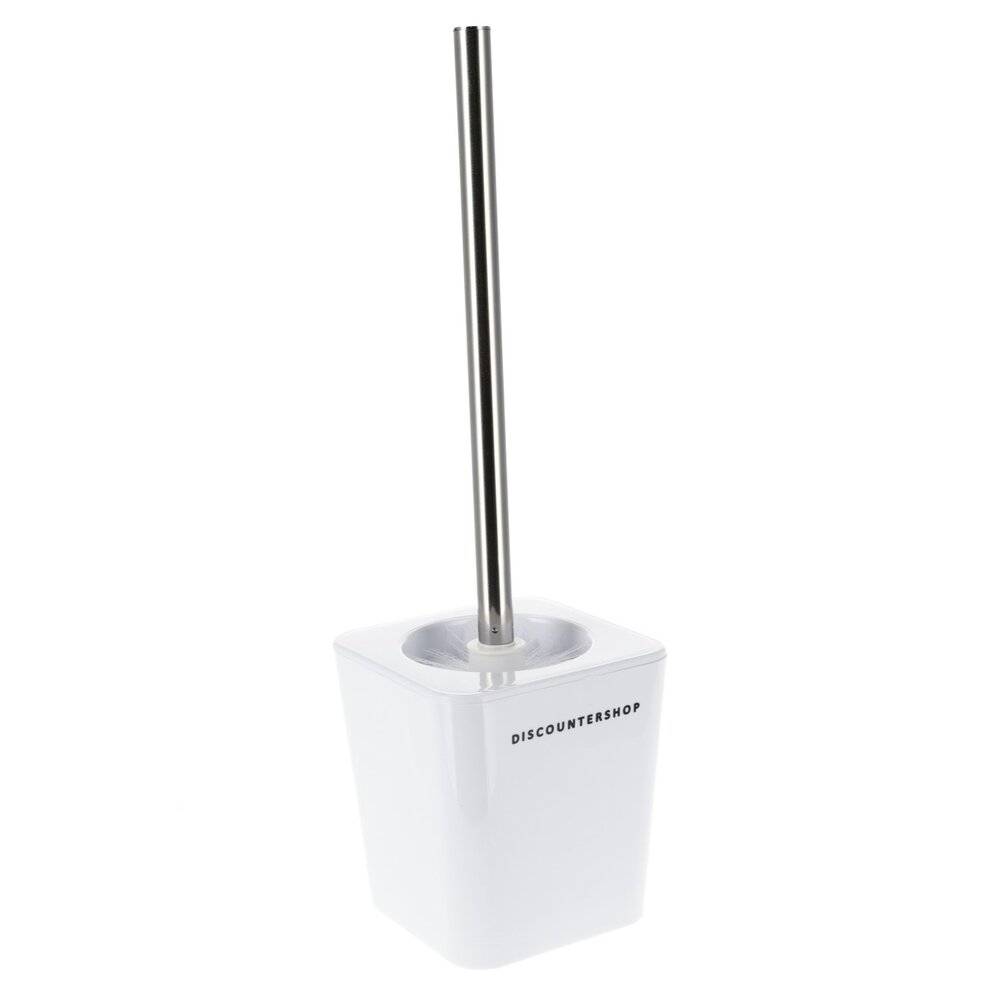Discountershop Toilet Brush with Holder | Long Handle - 38cm Height | Western Toilet Cleaning Brush in White| Suited for Modern Homes Discountershop Toilet Brush with Holder | Long Handle - 38cm Height | Western Toilet Cleaning Brush in White| Suited for Modern Homes