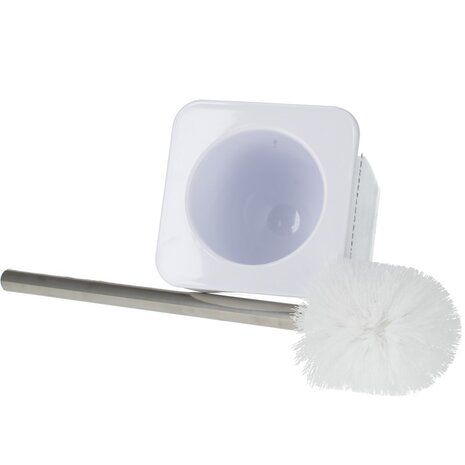 Discountershop Toilet Brush with Holder | Long Handle - 38cm Height | Western Toilet Cleaning Brush in White| Suited for Modern Homes Discountershop Toilet Brush with Holder | Long Handle - 38cm Height | Western Toilet Cleaning Brush in White| Suited for Modern Homes
