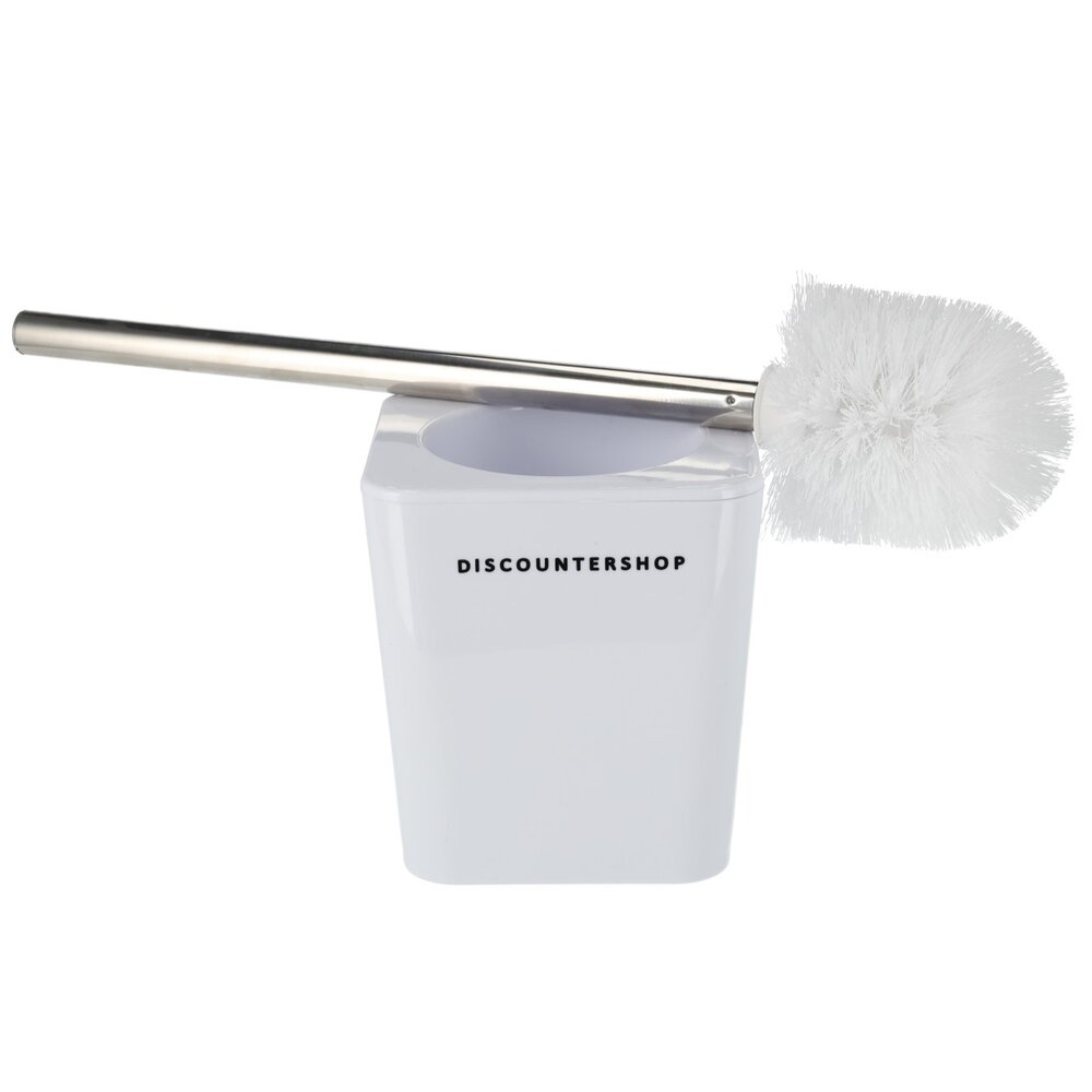 Discountershop Toilet Brush with Holder | Long Handle - 38cm Height | Western Toilet Cleaning Brush in White| Suited for Modern Homes Discountershop Toilet Brush with Holder | Long Handle - 38cm Height | Western Toilet Cleaning Brush in White| Suited for Modern Homes