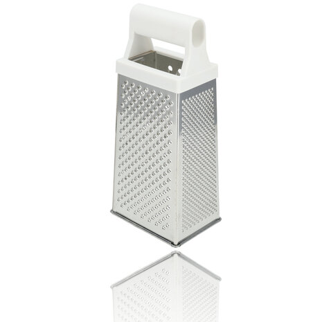 Discountershop Grater - Table grater - Multifunctional Set of 4 Square Hand Graters - Cheese, Vegetables, Potatoes - Kitchen grater 24.5 cm - Not dishwasher safe