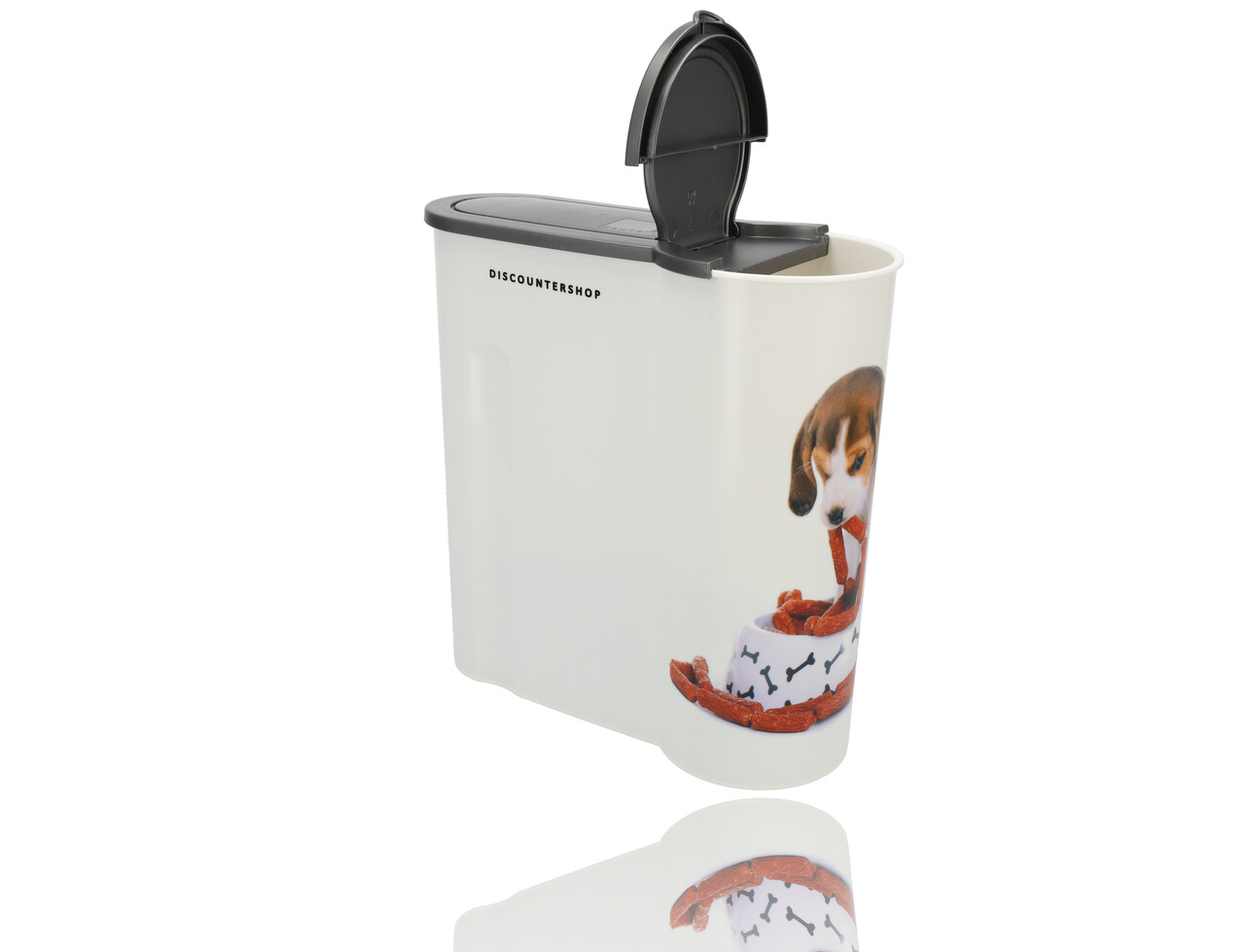 Discountershop Hondenvoer Container 4L in Wit: Set van 2 Opbergdozen 25.5cm x 9.5cm - Kunststof | Discountershop Discountershop Hondenvoer Container 4L in Wit: Set van 2 Opbergdozen 25.5cm x 9.5cm - Kunststof | Discountershop