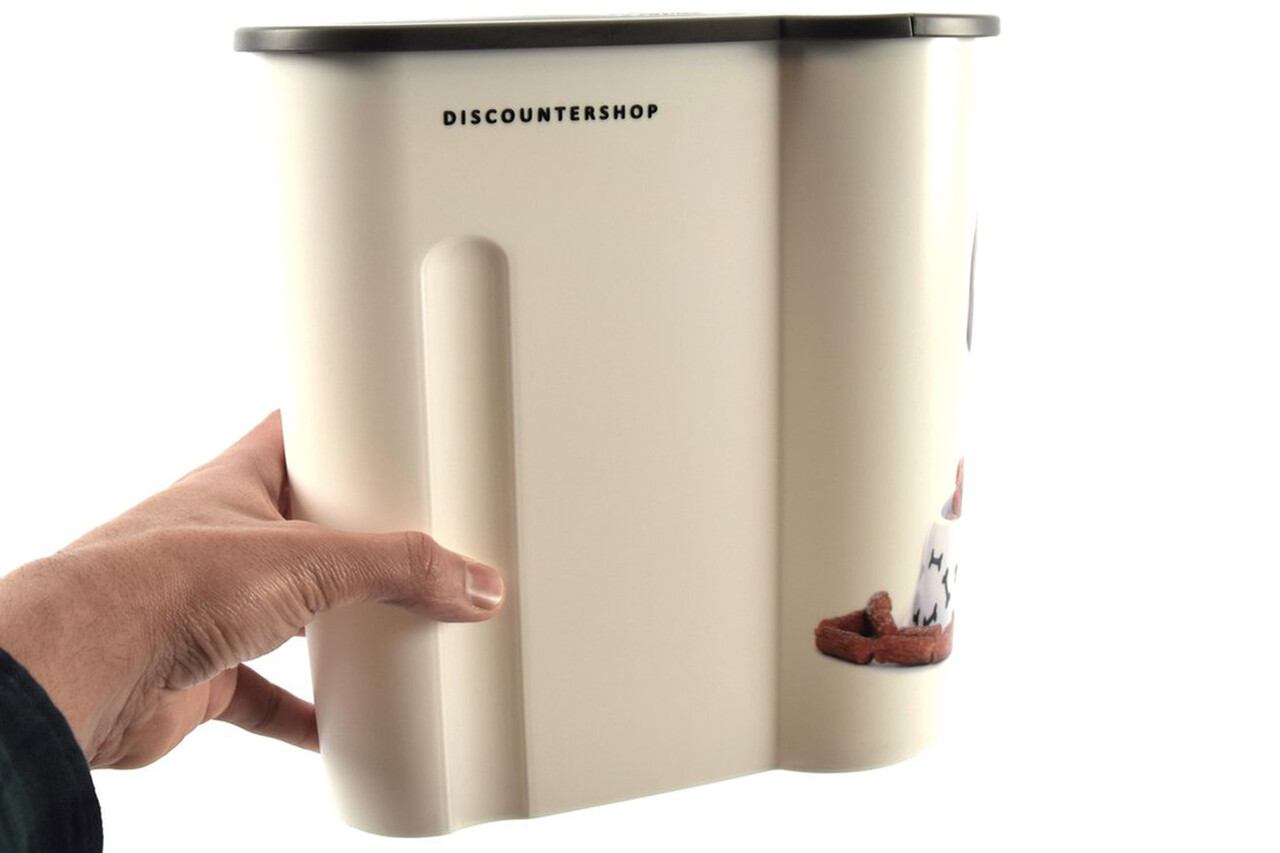 Discountershop Hondenvoer Container 4L in Wit: Set van 2 Opbergdozen 25.5cm x 9.5cm - Kunststof | Discountershop Discountershop Hondenvoer Container 4L in Wit: Set van 2 Opbergdozen 25.5cm x 9.5cm - Kunststof | Discountershop