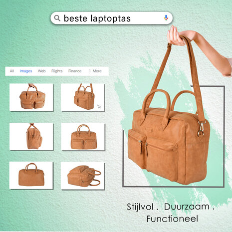 Bicky Bernard Stylish beige Laptop Bag and Business Bag made of Polyester - Laptop Backpack with 21 Liter Capacity | 42cm x 18cm x 28cm Bicky Bernard Stylish beige Laptop Bag and Business Bag made of Polyester - Laptop Backpack with 21 Liter Capacity | 42cm x 18cm x 28cm