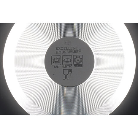 Discountershop Non-Stick Cooking Pan 24cm with Lid | Frying Pan for Gas, Electric, Ceramic & Halogen | Cool Touch Handle | Aluminium Frying Pan - Dishwasher Safe & Microwave Safe