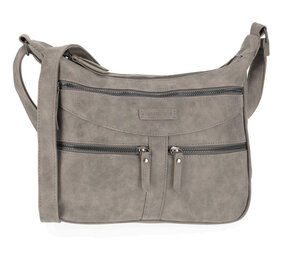 Bicky Bernard  Bicky Bernard Omhang Schoudertas Ritsvakjes Trendy Tas grijs - Mid-Grey - Schoudertas dames Bicky Bernard  Bicky Bernard Omhang Schoudertas Ritsvakjes Trendy Tas grijs - Mid-Grey - Schoudertas dames