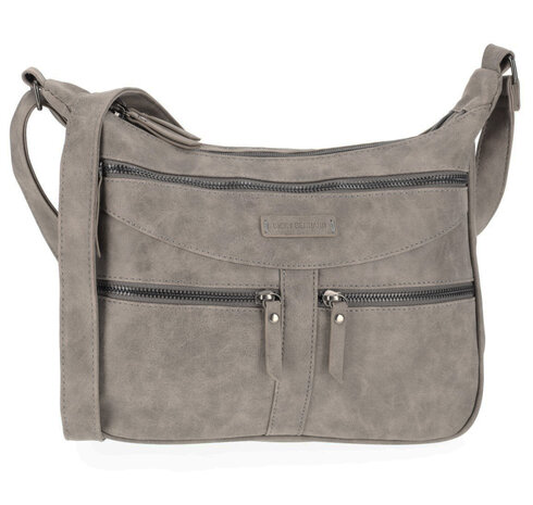 Bicky Bernard Bicky Bernard Omhang Schoudertas Ritsvakjes Trendy Tas grijs - Mid-Grey - Schoudertas dames Bicky Bernard Bicky Bernard Omhang Schoudertas Ritsvakjes Trendy Tas grijs - Mid-Grey - Schoudertas dames