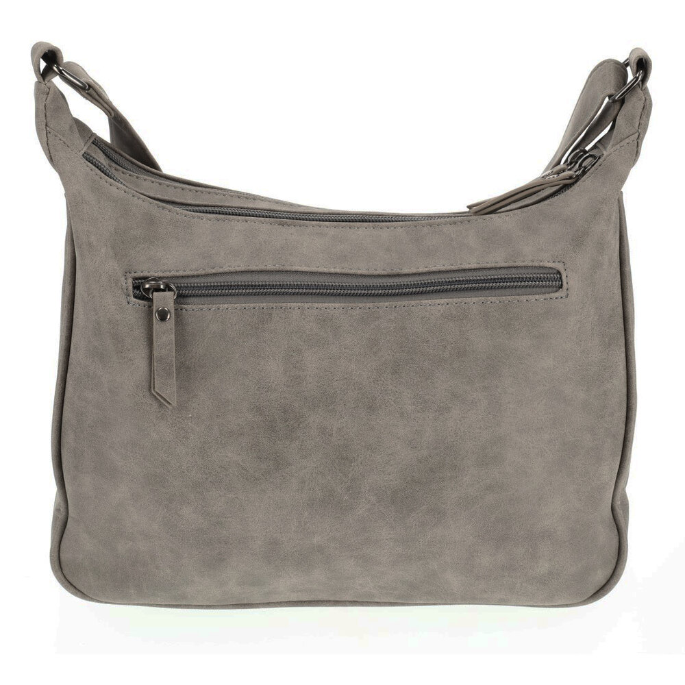 Bicky Bernard Bicky Bernard Omhang Schoudertas Ritsvakjes Trendy Tas grijs - Mid-Grey - Schoudertas dames Bicky Bernard Bicky Bernard Omhang Schoudertas Ritsvakjes Trendy Tas grijs - Mid-Grey - Schoudertas dames