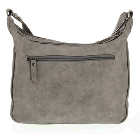 Bicky Bernard Bicky Bernard Omhang Schoudertas Ritsvakjes Trendy Tas grijs - Mid-Grey - Schoudertas dames Bicky Bernard Bicky Bernard Omhang Schoudertas Ritsvakjes Trendy Tas grijs - Mid-Grey - Schoudertas dames