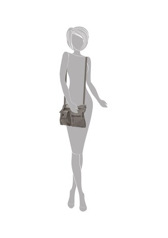 Bicky Bernard  Gray Shoulder Bag Women - Bicky Bernard - 2.7 liters - Spacious - Lightweight - Polyester - 27.5x4.5x22cm Bicky Bernard  Gray Shoulder Bag Women - Bicky Bernard - 2.7 liters - Spacious - Lightweight - Polyester - 27.5x4.5x22cm