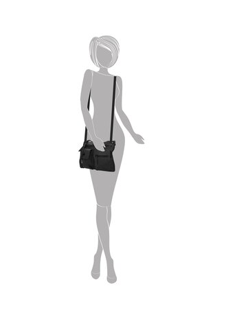 Bicky Bernard  Stylish Black Shoulder Bag Women - Bicky Bernard - Compact and Practical - Polyester - 5 Compartments - Crossbody Bag Bicky Bernard  Stylish Black Shoulder Bag Women - Bicky Bernard - Compact and Practical - Polyester - 5 Compartments - Crossbody Bag