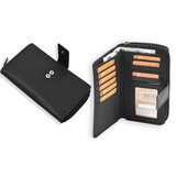 Discountershop Classic Black Leather Wallet Set - Genuine Leather - 250g - Dimensions: 17cm x 2.5cm x 10.5cm - Double Set Discountershop Classic Black Leather Wallet Set - Genuine Leather - 250g - Dimensions: 17cm x 2.5cm x 10.5cm - Double Set