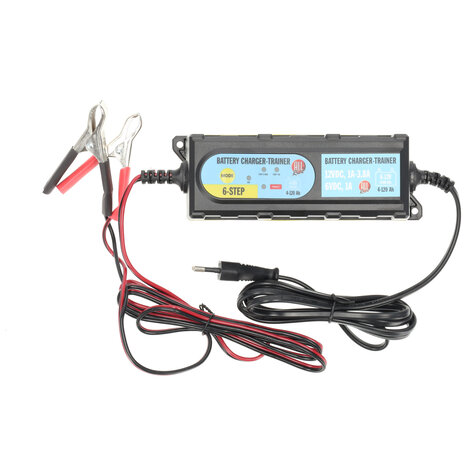 Discountershop Professionele Acculader 12V voor Auto, Motor en Boot | 65W - Geschikt voor AGM, Gel en Loodzuur Accu's | 4-120Ah - 5 Temperatuuringstellingen - 6-Fase Oplader Auto Discountershop Professionele Acculader 12V voor Auto, Motor en Boot | 65W - Geschikt voor AGM, Gel en Loodzuur Accu's | 4-120Ah - 5 Temperatuuringstellingen - 6-Fase Oplader Auto