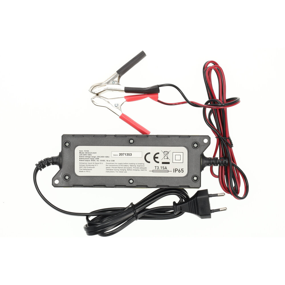 Discountershop Professionele Acculader 12V voor Auto, Motor en Boot | 65W - Geschikt voor AGM, Gel en Loodzuur Accu's | 4-120Ah - 5 Temperatuuringstellingen - 6-Fase Oplader Auto Discountershop Professionele Acculader 12V voor Auto, Motor en Boot | 65W - Geschikt voor AGM, Gel en Loodzuur Accu's | 4-120Ah - 5 Temperatuuringstellingen - 6-Fase Oplader Auto