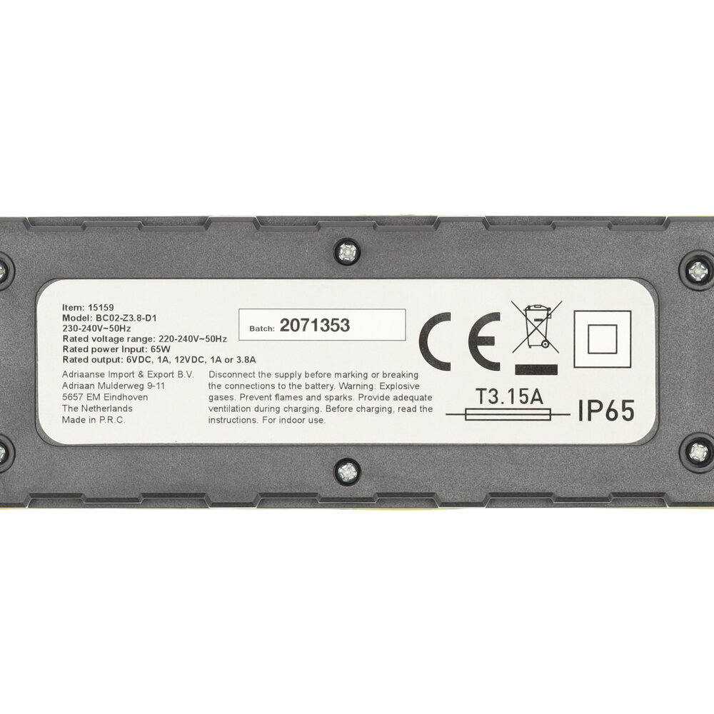 Discountershop Professionele Acculader 12V voor Auto, Motor en Boot | 65W - Geschikt voor AGM, Gel en Loodzuur Accu's | 4-120Ah - 5 Temperatuuringstellingen - 6-Fase Oplader Auto Discountershop Professionele Acculader 12V voor Auto, Motor en Boot | 65W - Geschikt voor AGM, Gel en Loodzuur Accu's | 4-120Ah - 5 Temperatuuringstellingen - 6-Fase Oplader Auto