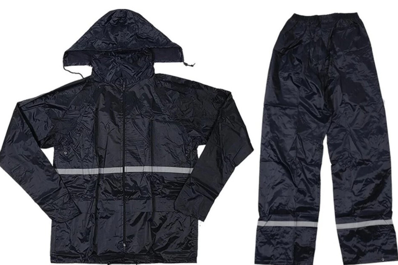 Discountershop Regenpak Small- Blauw - Inclusief Broek & Jas capuchon- Lichtgewicht Regenkleding voor Fietsen, Wandelen