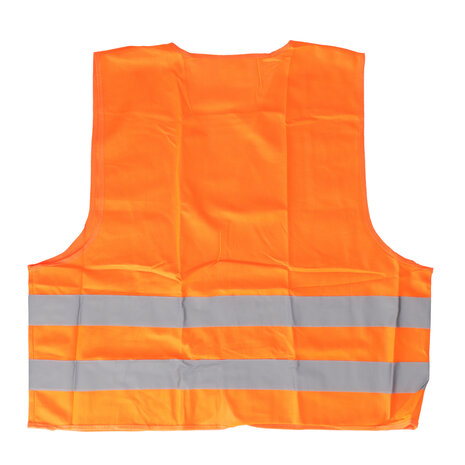 Merkloos Reflecterend Veiligheidsvestje Volwassenen | Unisex Oranje, One Size (M t/m XXL), Lichtgewicht Polyester | Ideaal voor Auto, Motor, Wandelen en Hardlopen