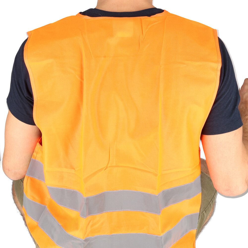 Merkloos High-Visibility Reflective Vest | Unisex Orange Safety Vest, One Size (M t/m XXL) | Lightweight Polyester for Traffic, Outdoor Activities, and Work Safety Merkloos High-Visibility Reflective Vest | Unisex Orange Safety Vest, One Size (M t/m XXL) | Lightweight Polyester for Traffic, Outdoor Activities, and Work Safety
