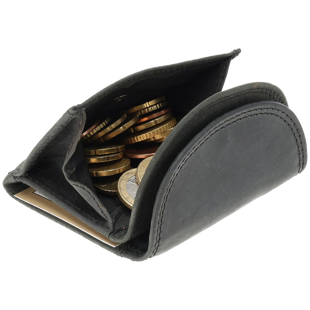 4 East Dubbele Overslag Kleine Portemonnee | Unisex - RFID Anti Skim | Portefeuille Kleingeld | 2 Pasjeshouder, Muntvak & Biljetvak | 9x7x2cm - Zwart 4 East Dubbele Overslag Kleine Portemonnee | Unisex - RFID Anti Skim | Portefeuille Kleingeld | 2 Pasjeshouder, Muntvak & Biljetvak | 9x7x2cm - Zwart