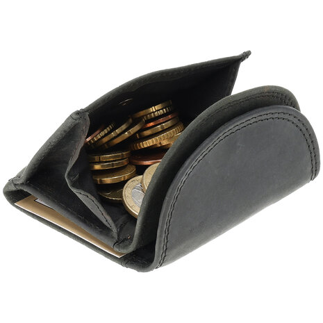 4 East Dubbele Overslag Kleine Portemonnee | Unisex - RFID Anti Skim | Portefeuille Kleingeld | 2 Pasjeshouder, Muntvak & Biljetvak | 9x7x2cm - Zwart 4 East Dubbele Overslag Kleine Portemonnee | Unisex - RFID Anti Skim | Portefeuille Kleingeld | 2 Pasjeshouder, Muntvak & Biljetvak | 9x7x2cm - Zwart