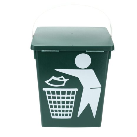 Discountershop  Mini Dustbin with Lid & Handle -4.5 Liter | Green Small Dustbin for Kitchen, Table, and Desk | 100% BIO Recyclable | 14x19x23cm Discountershop  Mini Dustbin with Lid & Handle -4.5 Liter | Green Small Dustbin for Kitchen, Table, and Desk | 100% BIO Recyclable | 14x19x23cm