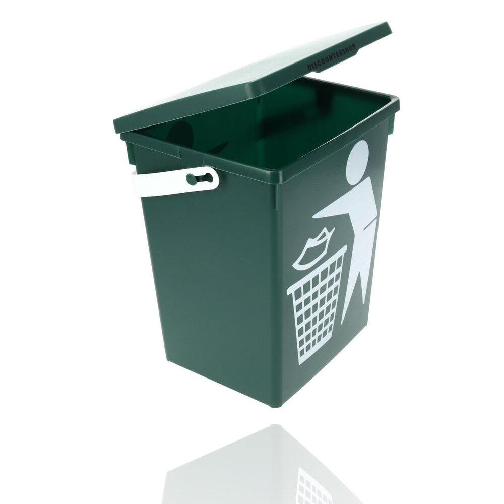 Discountershop  Mini Dustbin with Lid & Handle -4.5 Liter | Green Small Dustbin for Kitchen, Table, and Desk | 100% BIO Recyclable | 14x19x23cm Discountershop  Mini Dustbin with Lid & Handle -4.5 Liter | Green Small Dustbin for Kitchen, Table, and Desk | 100% BIO Recyclable | 14x19x23cm