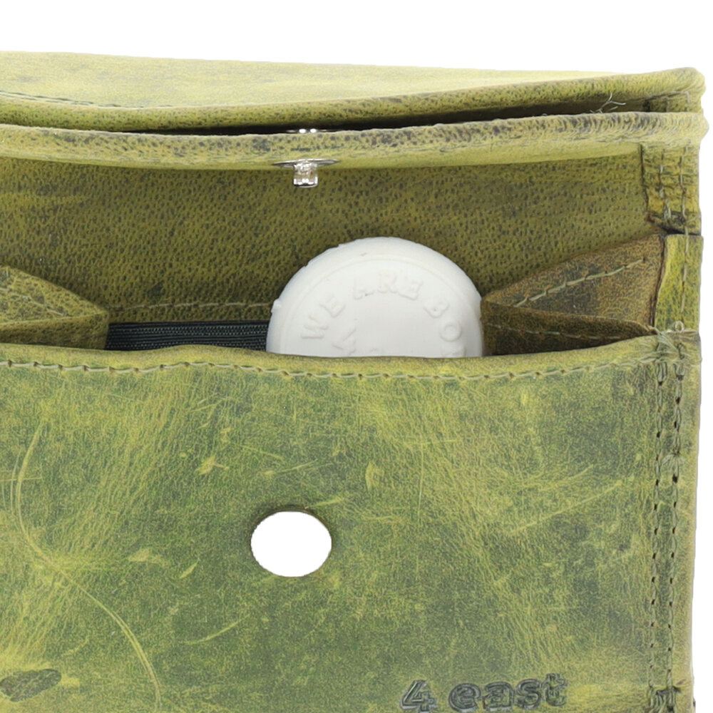 4 East Mini Leather Wallet with Double Flap | Unisex Wallet with RFID | 2 Credit Card Slots, Bill Compartment and Coin Pocket | Two-Fold Olive - Genuine Leather - 9x7x2cm 4 East Mini Leather Wallet with Double Flap | Unisex Wallet with RFID | 2 Credit Card Slots, Bill Compartment and Coin Pocket | Two-Fold Olive - Genuine Leather - 9x7x2cm