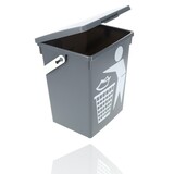 Discountershop Prullenbak 4.5 Liter | mini tafel prullenbak met deksel & handvat | 14x19x23cm | kunststof aanrecht afvalbak voor kleine keuken | grijze woonaccessoires Discountershop Prullenbak 4.5 Liter | mini tafel prullenbak met deksel & handvat | 14x19x23cm | kunststof aanrecht afvalbak voor kleine keuken | grijze woonaccessoires