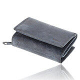 4 East Overslag Portemonnee met RFID | Echt Leren Portemonnee | Dames & Heren | 11 Pasjeshouder | Portefeuille met Rits voor Hem & Haar | 12.5x8.5 cm - Navy