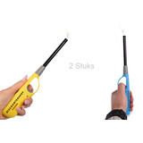 Merkloos Keukenaansteker Set van 2 - Navulbaar met Butaangas - Geel en Blauw
