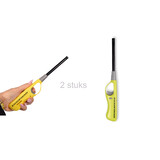 Discountershop Keukenaansteker Set van 2 - Navulbaar met Butaangas - Geel en Groen Discountershop Keukenaansteker Set van 2 - Navulbaar met Butaangas - Geel en Groen