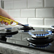 Discountershop Kitchen Lighter Set of 2 - Refillable Gas Lighters with Child Lock for BBQ, Candles and Camping - Yellow and Green