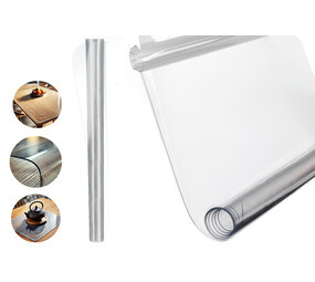 Discountershop Table Protector 120x60 cm - Transparent Clear, Heat Resistant & Anti-Slip - Durable Tablecloth with 1 mm Thickness