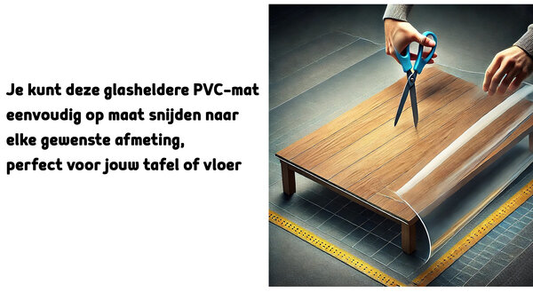 Discountershop Tafelbeschermer 120x60 cm - Transparant Glashelder, Hittebestendig & Antislip - Duurzaam Tafelkleed van 1 mm Dikte