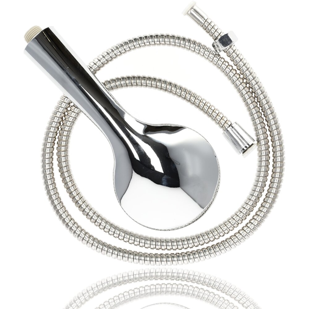 Discountershop Handheld Shower Set | Universal and Water Saving - 5 Spray Functions - Chrome - Anti-Lime | Incl. Shower Pipe & Wall Holder| 10cm Shower Head & 1.5m Shower Pipe with Holder Bracket Discountershop Handheld Shower Set | Universal and Water Saving - 5 Spray Functions - Chrome - Anti-Lime | Incl. Shower Pipe & Wall Holder| 10cm Shower Head & 1.5m Shower Pipe with Holder Bracket