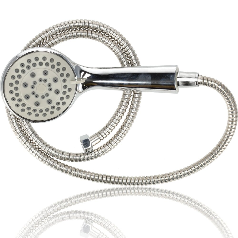 Discountershop Douchekop Met Slang en Houder - Universele  & Waterbesparende | Handdouche met 5 Functies | 10cm Douchekop & 1.5m Slang en Wandhouder | Antikalk Regendouche Discountershop Douchekop Met Slang en Houder - Universele  & Waterbesparende | Handdouche met 5 Functies | 10cm Douchekop & 1.5m Slang en Wandhouder | Antikalk Regendouche