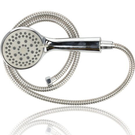 Discountershop Douchekop Met Slang en Houder - Universele  & Waterbesparende | Handdouche met 5 Functies | 10cm Douchekop & 1.5m Slang en Wandhouder | Antikalk Regendouche Discountershop Douchekop Met Slang en Houder - Universele  & Waterbesparende | Handdouche met 5 Functies | 10cm Douchekop & 1.5m Slang en Wandhouder | Antikalk Regendouche
