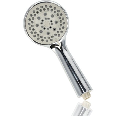 Discountershop Handheld Shower Set | Universal and Water Saving - 5 Spray Functions - Chrome - Anti-Lime | Incl. Shower Pipe & Wall Holder| 10cm Shower Head & 1.5m Shower Pipe with Holder Bracket Discountershop Handheld Shower Set | Universal and Water Saving - 5 Spray Functions - Chrome - Anti-Lime | Incl. Shower Pipe & Wall Holder| 10cm Shower Head & 1.5m Shower Pipe with Holder Bracket