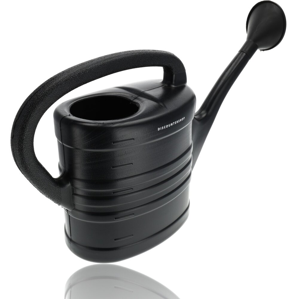 Merkloos Gieter met sproeikop zwart 10 liter - Planten bewatering - Tuinartikelen/tuinieren - Moestuin/zwarte tuin/kruidentuin verzorging