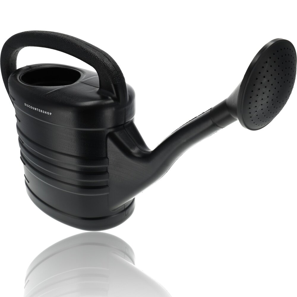 Merkloos Gieter met sproeikop zwart 10 liter - Planten bewatering - Tuinartikelen/tuinieren - Moestuin/zwarte tuin/kruidentuin verzorging