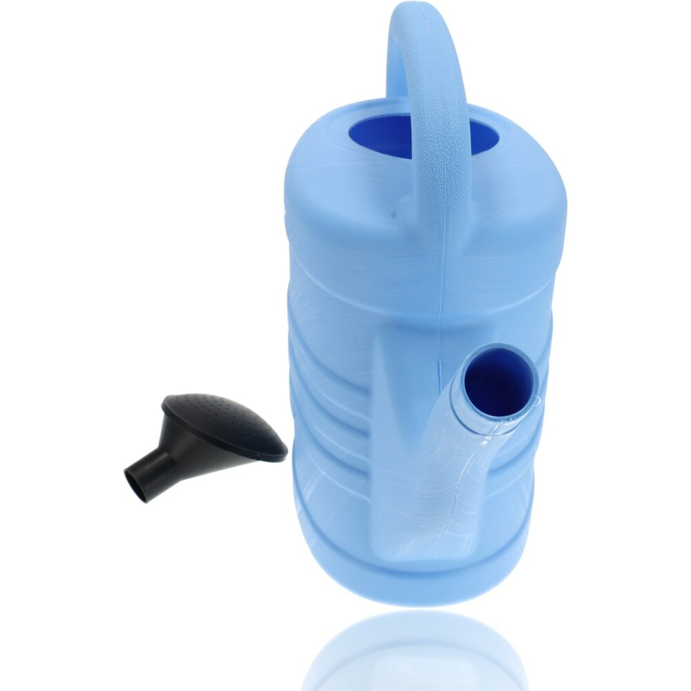 Merkloos 10L Watering Can with Sprinkler Head - Blue Plastic Garden Watering Can for Indoor & Outdoor Plant Watering