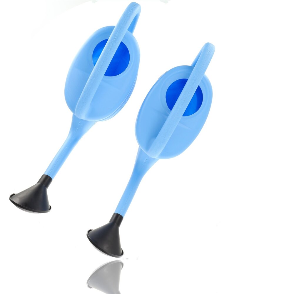 Merkloos 2x pieces of watering can blue plastic 10 liters with spray head / spray head - garden plant watering can Merkloos 2x pieces of watering can blue plastic 10 liters with spray head / spray head - garden plant watering can
