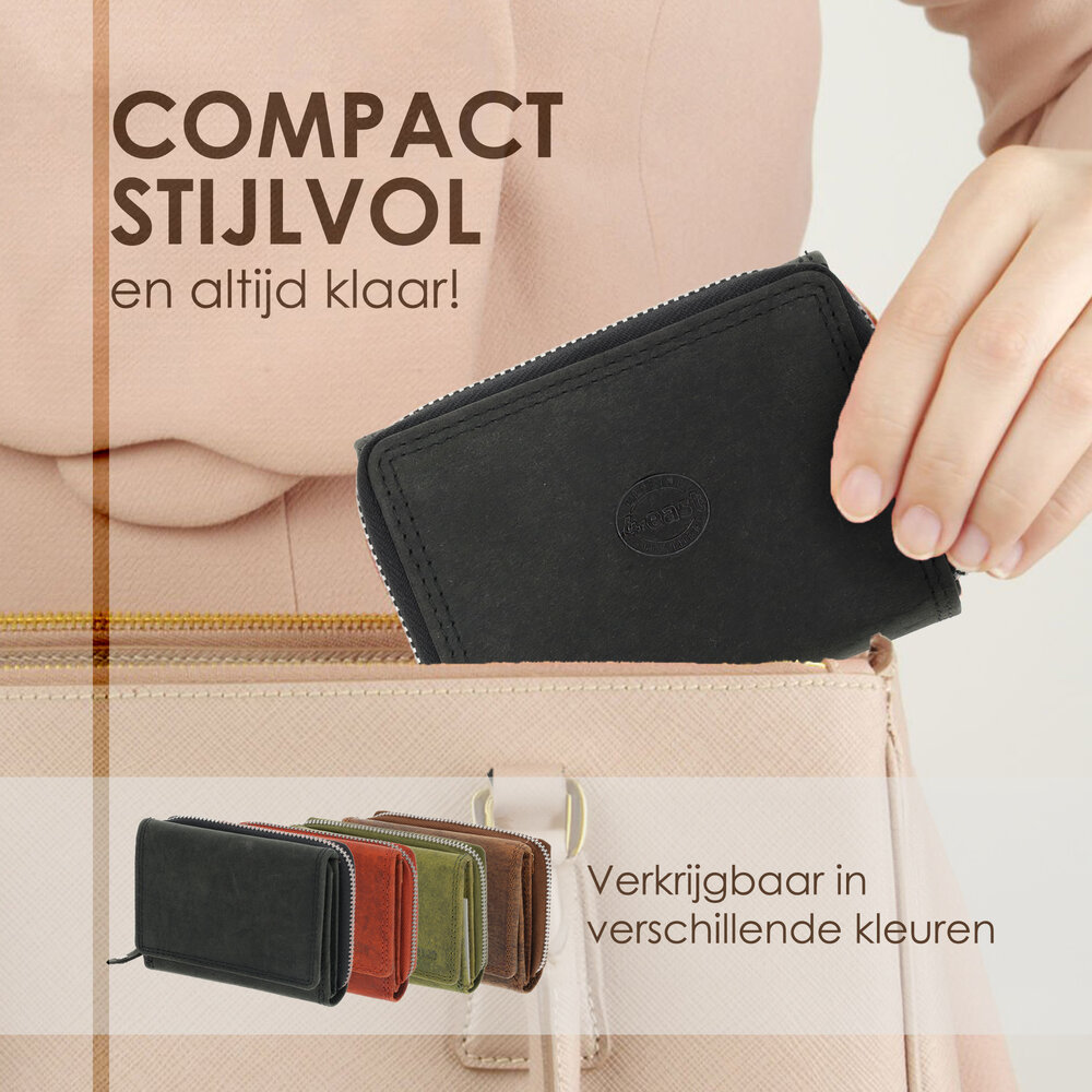 4 East Unisex Top Grain Leather Wallet with RFID Protection | Zipper Coin Pouch Wallet in Genuine Leather | Mini Wallet for Men and Women | Black - 11X9X3cm 4 East Unisex Top Grain Leather Wallet with RFID Protection | Zipper Coin Pouch Wallet in Genuine Leather | Mini Wallet for Men and Women | Black - 11X9X3cm