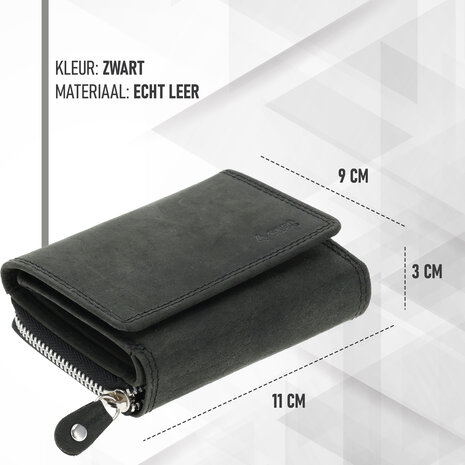 4 East Portemonnee Unisex Anti Skim | Overslagportemonne Voor Heren & Dames | Mini Portemonnee Met Rits & RFID | 5 Pasjeshouder | Ideaal Cadeautjes | 11x9x3 cm – Zwart 4 East Portemonnee Unisex Anti Skim | Overslagportemonne Voor Heren & Dames | Mini Portemonnee Met Rits & RFID | 5 Pasjeshouder | Ideaal Cadeautjes | 11x9x3 cm – Zwart