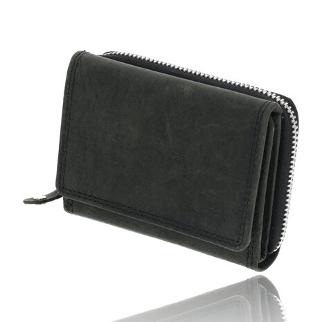 4 East Unisex Top Grain Leather Wallet with RFID Protection | Zipper Coin Pouch Wallet in Genuine Leather | Mini Wallet for Men and Women | Black - 11X9X3cm 4 East Unisex Top Grain Leather Wallet with RFID Protection | Zipper Coin Pouch Wallet in Genuine Leather | Mini Wallet for Men and Women | Black - 11X9X3cm