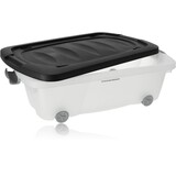Discountershop Opbergbox Zwart 24L met Deksel - Verijdbare Onderbedbox met Wieltjes - Ideaal voor Thuis, Kantoor & Garage Discountershop Opbergbox Zwart 24L met Deksel - Verijdbare Onderbedbox met Wieltjes - Ideaal voor Thuis, Kantoor & Garage