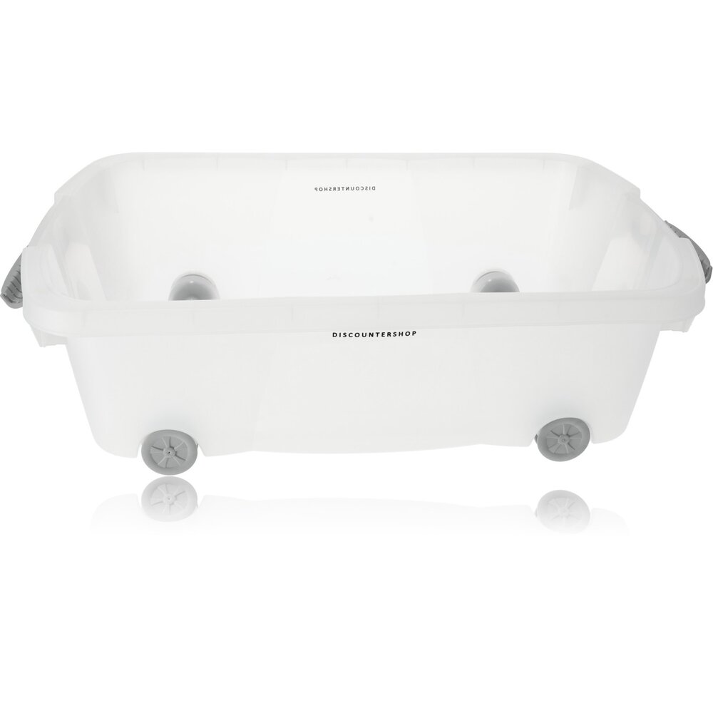 Discountershop Opbergboxen met Wieltjes 24L - Onderbedbox Set van 2 - Druksluiting - Ideaal voor Onder Bed, Huis & Kantoor Discountershop Opbergboxen met Wieltjes 24L - Onderbedbox Set van 2 - Druksluiting - Ideaal voor Onder Bed, Huis & Kantoor