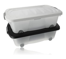 Discountershop Discountershop® | Onderbedbox op wielen | Rollerbox 100 % BIO recyclable | opbergbox | 24L 2 stuks Opberger met wieltjes Discountershop Discountershop® | Onderbedbox op wielen | Rollerbox 100 % BIO recyclable | opbergbox | 24L 2 stuks Opberger met wieltjes