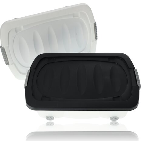 Discountershop Discountershop® | Under bed box on wheels | Roller box 100 % BIO recyclable | storage box | 24L 2 pieces Storage with wheels Discountershop Discountershop® | Under bed box on wheels | Roller box 100 % BIO recyclable | storage box | 24L 2 pieces Storage with wheels